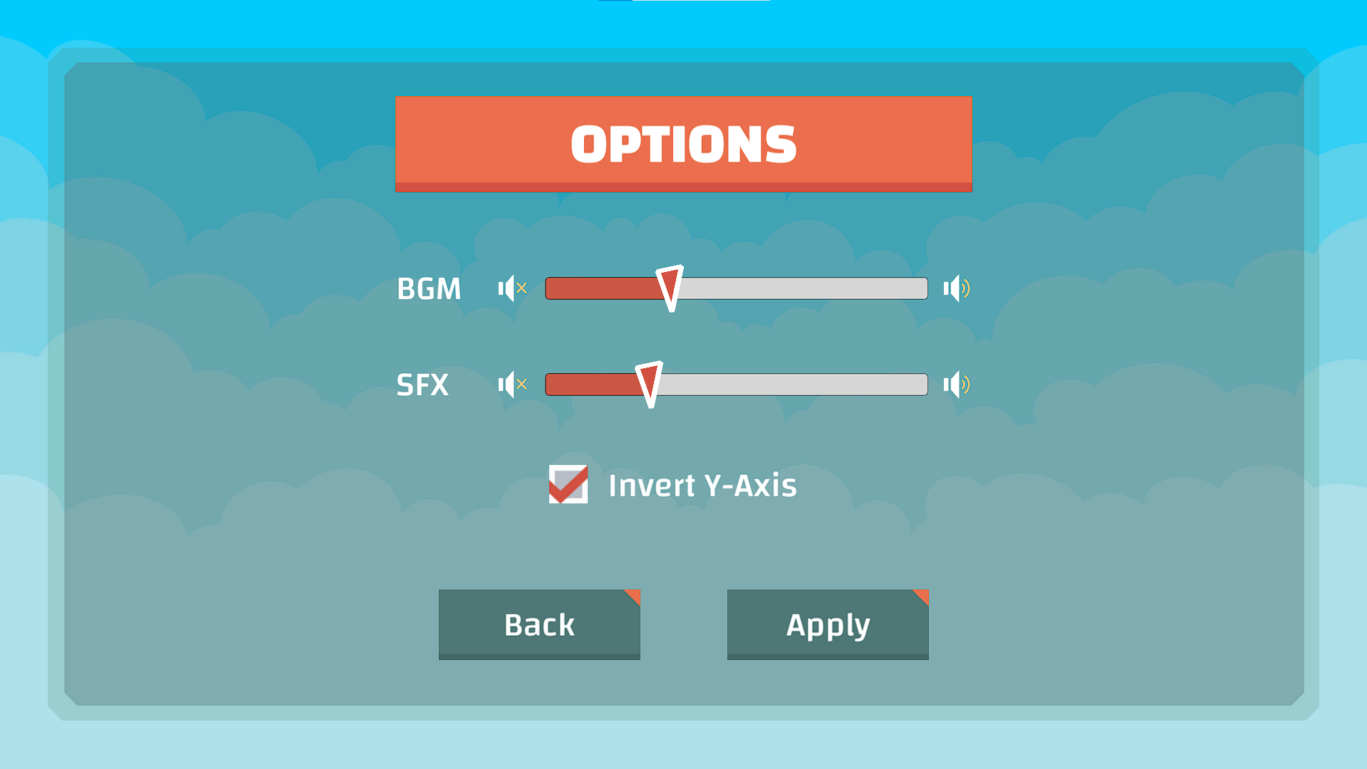 Options menu